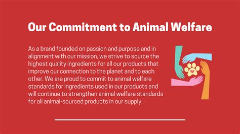 Our Commitment to Animal Welfare .